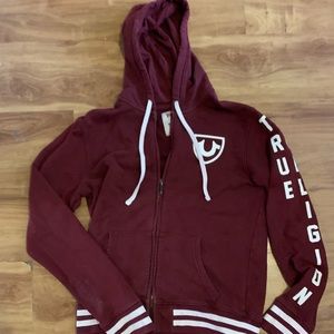 True religion Burgundy sweater